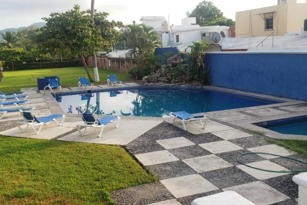 Magnifico Departamento, Cocina Equipada, 2 Recamaras 2 Banos , Hasta 6 Personas, 3 Albercas, Playa A 50 Mts Wifi, Aire Acondicionado Apartment Манзанило Екстериор снимка