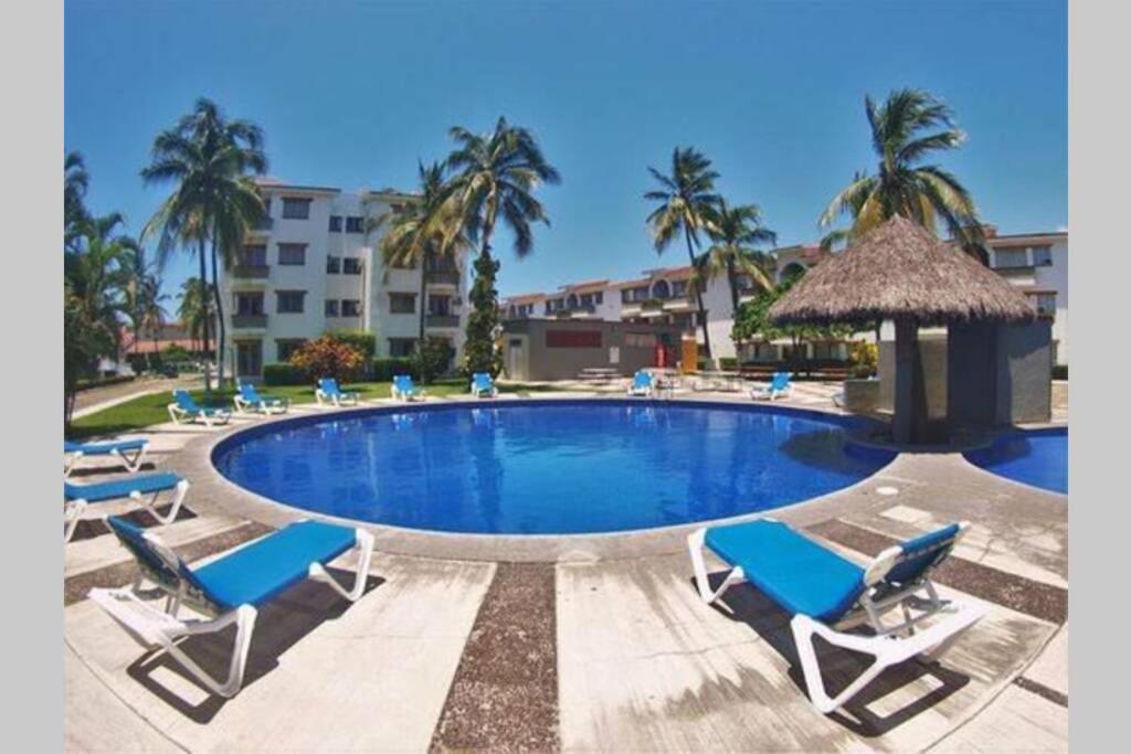 Magnifico Departamento, Cocina Equipada, 2 Recamaras 2 Banos , Hasta 6 Personas, 3 Albercas, Playa A 50 Mts Wifi, Aire Acondicionado Apartment Манзанило Екстериор снимка