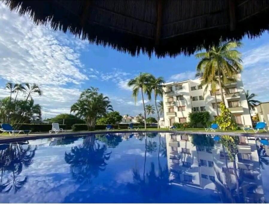 Magnifico Departamento, Cocina Equipada, 2 Recamaras 2 Banos , Hasta 6 Personas, 3 Albercas, Playa A 50 Mts Wifi, Aire Acondicionado Apartment Манзанило Екстериор снимка