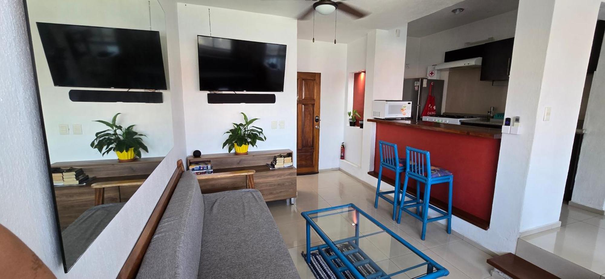 Magnifico Departamento, Cocina Equipada, 2 Recamaras 2 Banos , Hasta 6 Personas, 3 Albercas, Playa A 50 Mts Wifi, Aire Acondicionado Apartment Манзанило Екстериор снимка